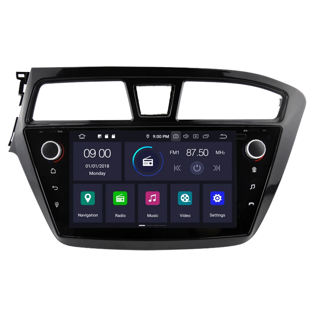 Best RoverOne Car Multimedia Player For Hyundai I20 2015 2016 2017 2018 Android 9.0 Radio GPS Navigation Bluetooth PhoneLink 1