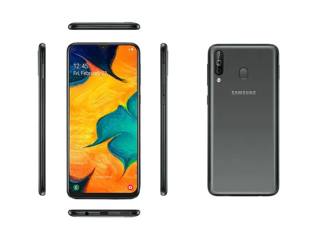 Смартфон samsung Galaxy A40s, 6 ГБ, 64 ГБ, 4G, LTE, Android, 6,4 дюймов, Восьмиядерный, 5000 мАч, супер-быстрая зарядка, мобильный телефон с функцией распознавания лица