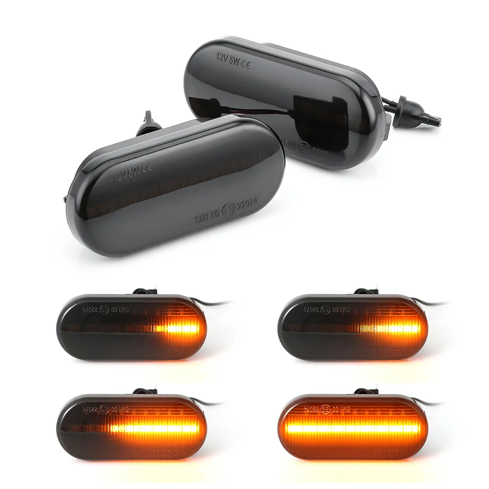 

2 Pieces Led Dynamic Side Marker Turn Signal Light Sequential Blinker Light for Volkswagen VW Bora Golf 3 4 Passat 3BG Polo SB6