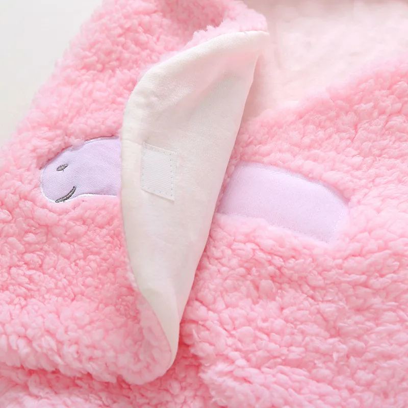 2020 ins style Cosy newborn Baby Sleeping Bag  Plush Cartoon One piece Warm receive Blanket for newborn infant sleepwear