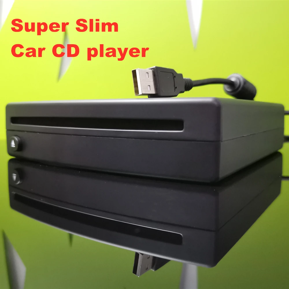 Супер тонкий USB внешний автомобильный DVD CD MP3 HD видео плеер совместим с ПК ТВ MP5 Android головное устройство Универсальный USB источник питания - изображение
