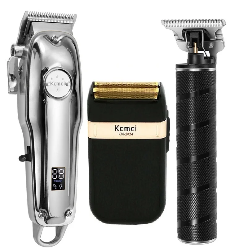 Kemei All Metal Professional Electric Hair Clipper Rechargeable Hair