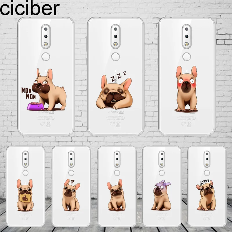 

ciciber French Bulldog Cover For Nokia 8 8.1 7 7.1 6 6.1 5 5.1 3 3.1 2 2.1 1 Plus 9 PureView Phone Case For Nokia X7 X6 X5 X3