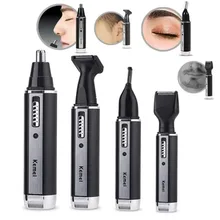 Kemei 4 в 1 Электрический триммер для бровей, носа, ушей, волос, лица, бороды, бритва, набор для стрижки