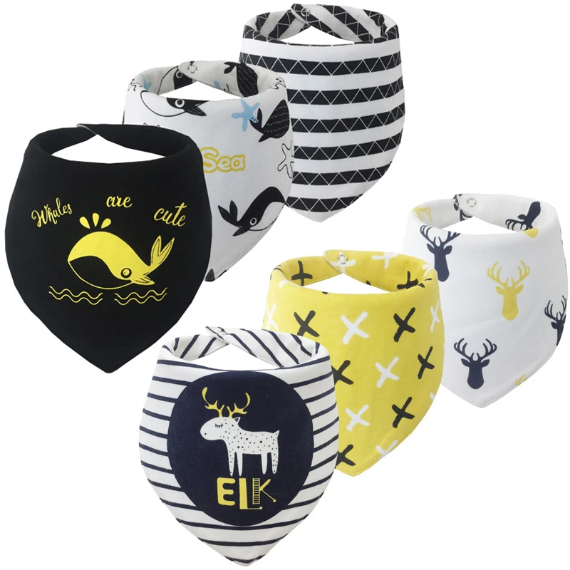 

3pc/lot Newborn Baby Boys and Girls Bibs Cartoon Brand 100% Cotton Baby Towel Bandanas Scarf Children Cravat Infant Scarf DS9