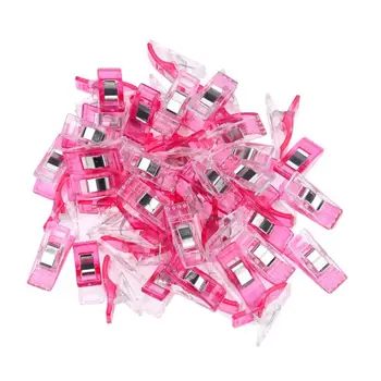 

Kleding Organizer 50 PCS Clear Sewing Craft Quilt Binding Plastic Clips Clamps Pack Clothes Pegs Bed Sheet Grippers Clip Set