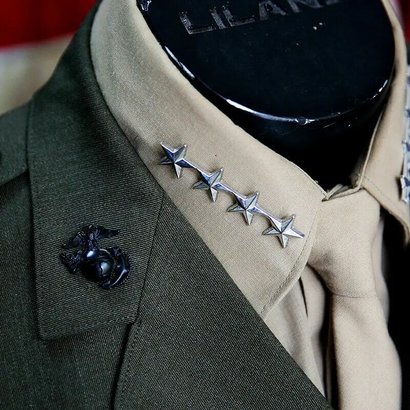 tomwang2012. Two Pair Us Army Officer Mini 4star General Rank Pin Marine Corps Collar Badge | Спорт и развлечения