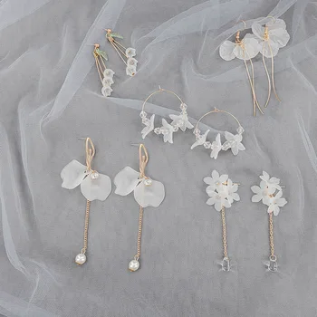

2020 Trendy Earrings Flowers Stud Earrings for Women Vintage Creative Temperament Contracted Woman Stud Earrings Girl Jewelry