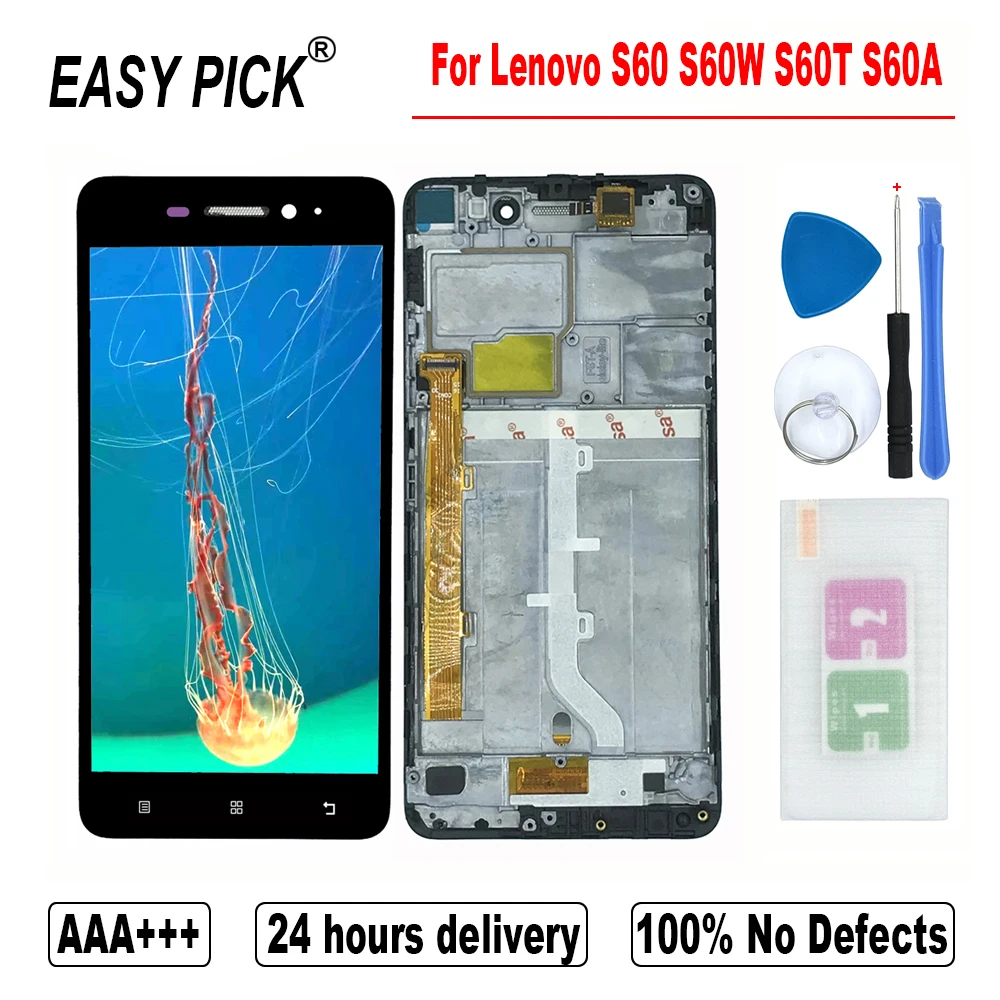 

For Lenovo S60 S60W S60T S60A LCD Display Touch Screen Digitizer Assembly Free Tools For Lenovo S60 Dual SIM LTE LCD Screen