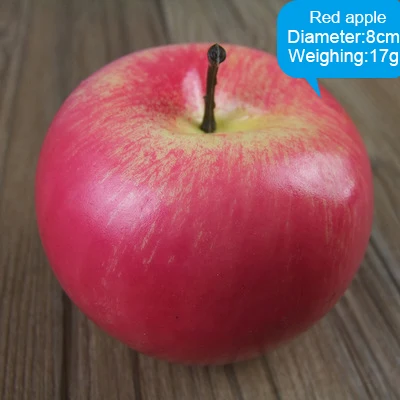 1pcs red apple Искусственные Фрукты Вишня поддельные виноград моделирование оранжевый орнамент Craftware фотографии реквизит для украшения дома детская игрушка - Цвет: 1pcs red apple