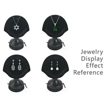 Черный манекен голова кронштейн для париков, шляпы, очки, головной убор, ожерелья серьги Нижняя присоска