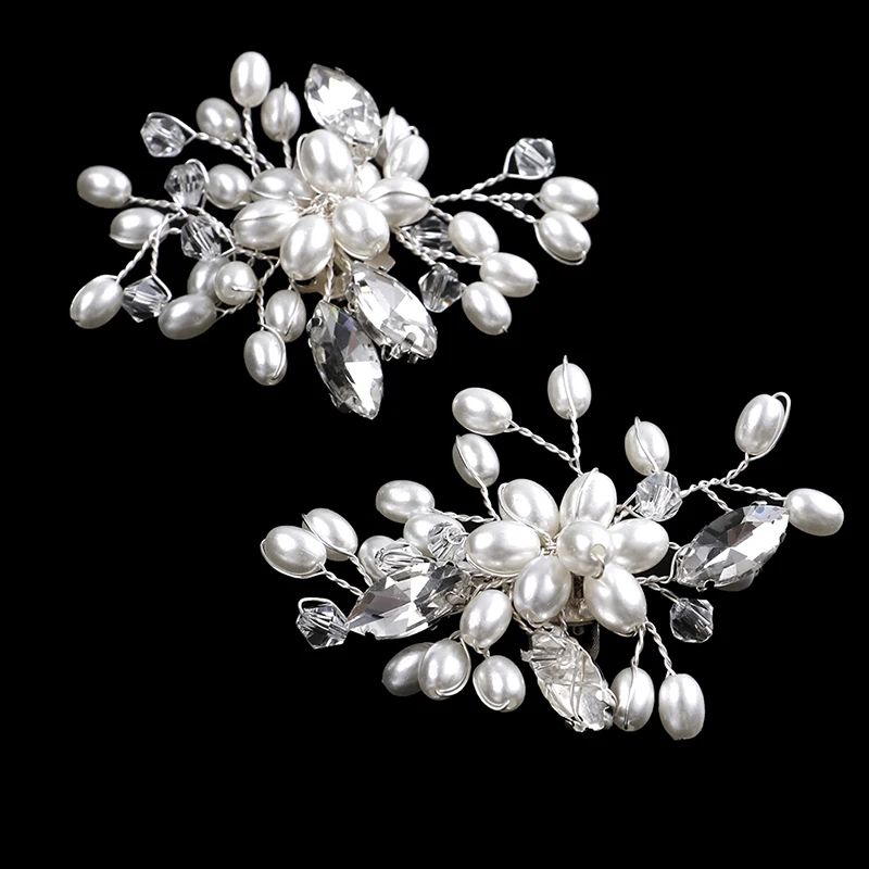 1 пара стразы жемчужные зажимы для обуви цветочные декоративные модные свадебные