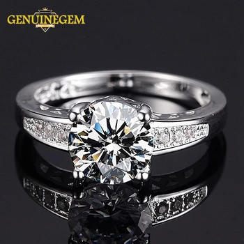 

Jewepisode Elegant Silver 925 Jewelry AAA Cubic Zirconia Wedding Engagement Cocktaill Rings For Women Men Fashion Fine Jewelry
