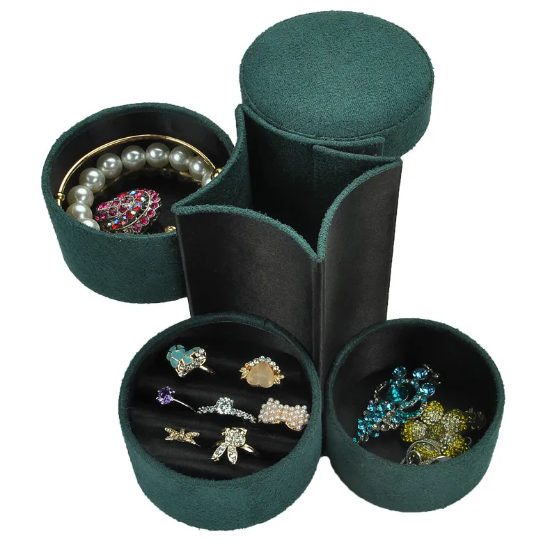 

Travel Archaic and Simple Portable Women's Jewelry Box Small Eardrops Ring Hand Jewelry Storage Box
