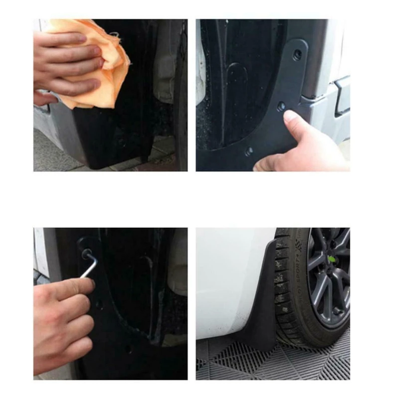Автомобильные Брызговики для-2019Tesla модель 3 и крепежный винт яркий черный