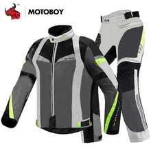 MOTOBOY Motorcycle Jacket Men Motorcycle Riding Suits Reflective Motocross Jacket Clothing With CE Protective Gear For 4 Reason