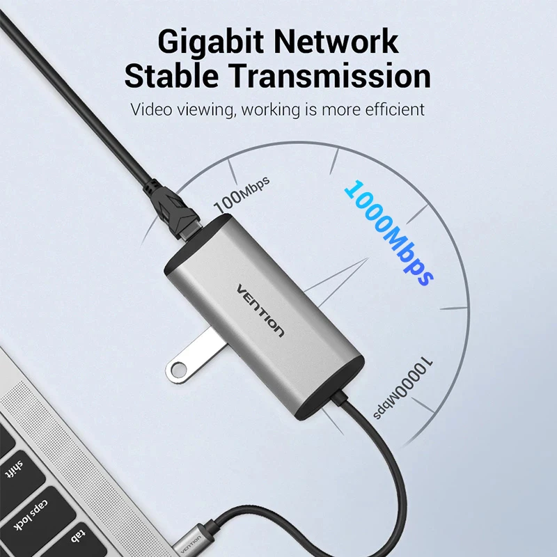 Acessórios tipo c Hub tipo c para Usb 4k para Macbook Vention Doca Estação Hdmi Rj45 Pro ar 3.1 Divisor Hub Usb c 3.0 - Imagem 4