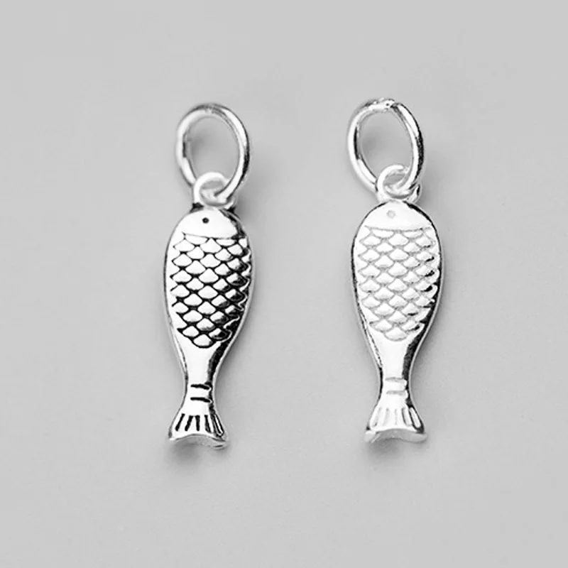 925 Стерлинговое Серебро повседневные Висячие Подвески в виде рыбы серьги