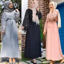 Роскошное мусульманское платье с блестками и кисточками; кардиган; платье-халат; Кимоно Jubah; Eid Ramadan; исламское платье; женский Восточный Халат