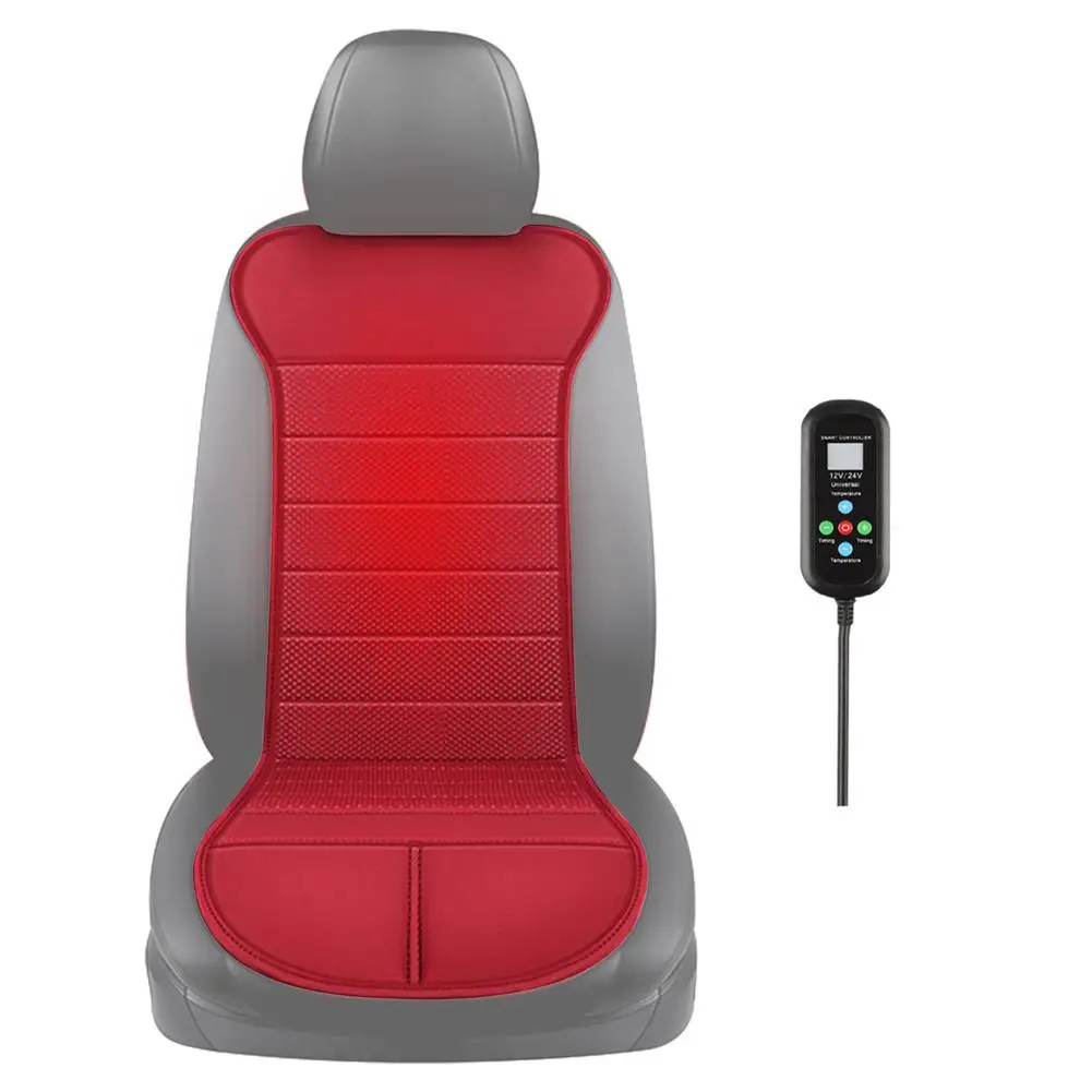Universal Car Heated Seat Cushion Mat Heated Folding Fabric Seat