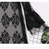 2019 New Fashion Autumn Women Hollow Out Lace Blouses Turtleneck Mesh Shirts All-match Lady Tops Pullovers Brief Bottomings 907 6