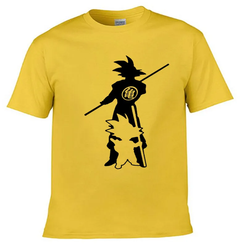Новое поступление, футболка из японского аниме «Драконий жемчуг Z», Супер Saiyan, мужские футболки Son Goku, топы, Мужская одежда, хлопковая футболка - Цвет: 3