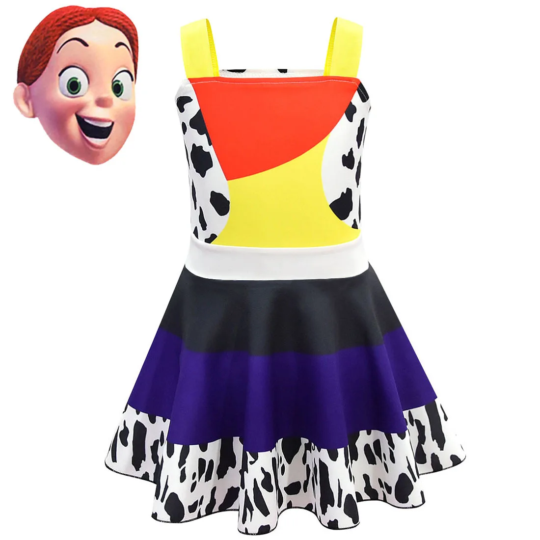 Г. Платье для девочек Детский костюм buzz toy story 4 cowgirl Джесси из истории игрушек Хэллоуин, косплей, день рождения, костюм+ шапочка+ сумка+ маска