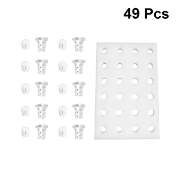 

32mm 24 Holes Hydroponic Sponge Planting Floating Gardening Tray Square Seedling Sponges Greenhouse Mini Seedling Cups White