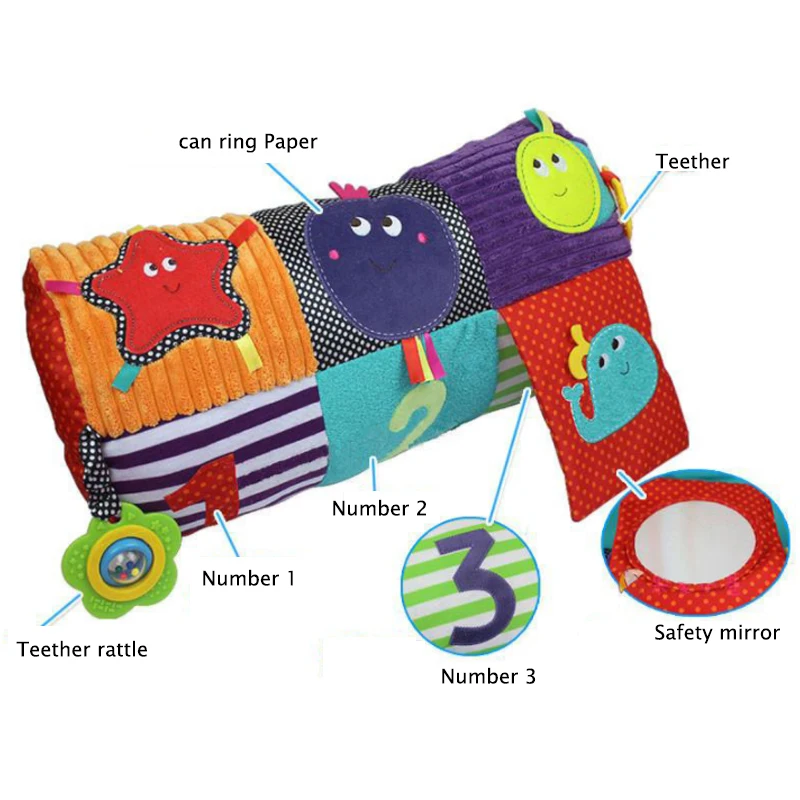 Мягкий детский коврик для скалолазания, многофункциональное игровое одеяло, детская подушка, детский игровой коврик, погремушка-грызунок игрушечное зеркало, развивающий коврик-пазл