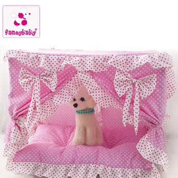 

Pet Supplies Pet Nest Fresh Dot Bed Set Cushion Dog Bed Cat Nest Princess Bed