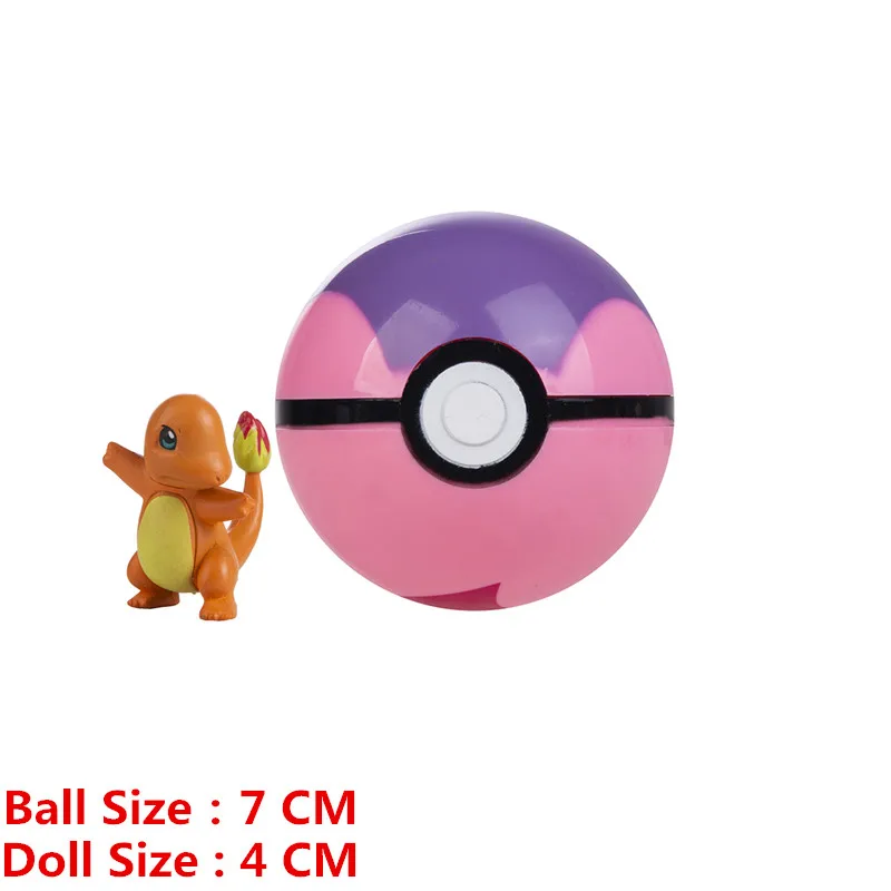 mecha godzilla toy Pokemon Pokeball With Cartoons Movie Anime Figure Pikachu Charmander Eevee Squirtle Vulpix Quality Pet Action Model Toys Gifts goku toys