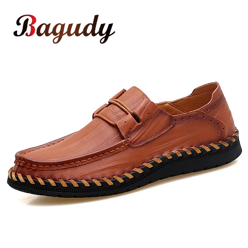 2019 New Men Genuine Leather Casual Shoes Handmade Italy Rome Loafers Quality Flat Moccasins | Обувь