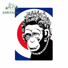 EARLFAMILY-pegatinas de estilo de coche para Banksy Monkey Queen, calcomanía de Material de vinilo, accesorios de decoración a prueba de arañazos, 13cm x 9,4 cm