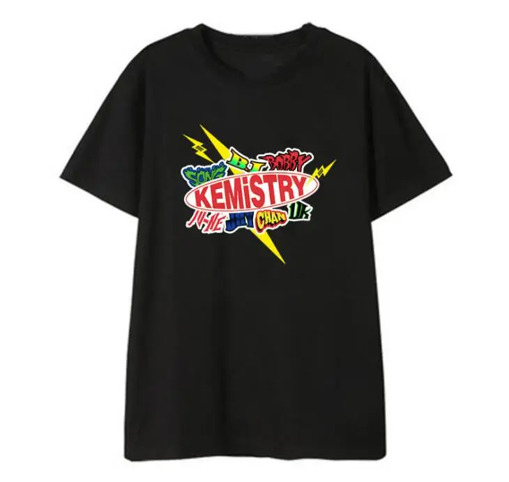 Летняя Стильная Футболка kpop ikon kemistry с надписью всех участников модная футболка