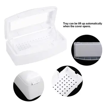 

Nail Tool Sterilizer Tray Sterilization Box Disinfection Container Salon Manicure Tools for Salon Sterilizing Manicure Implement