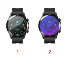 2 шт., защитная пленка для экрана часов, смарт-пленка без пузырей, HD Защитная 9H твердость, запасная защита, закаленное стекло для huawei GT1 GT2