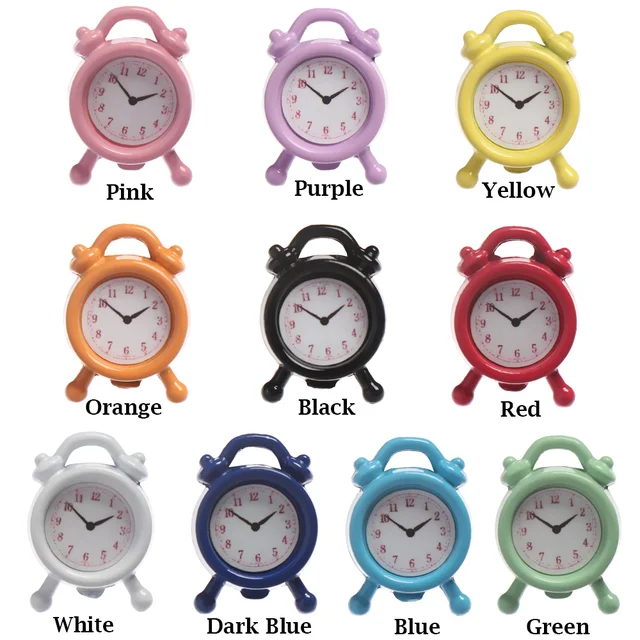 1PC 1:12 Scale Mini Metal Alarm Clock Home Decoration Dollhouse Miniature Toy Doll Living Room Accessories 10 Colors 5