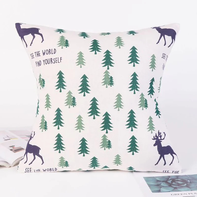 

Pillow Cover Decorative Cushions For Sofa Cotton Linen Cushion Covers Home Decor Throw Pillows Rectangular Pillowcase 45x45cm