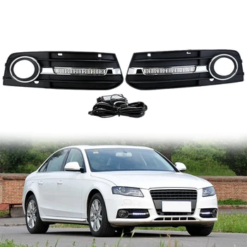 

Grill Light Front Daytime Running Light Fog Light Cover Grille for A udi A4 A4L B8 2009-2012 8KD80768201C 8KD80768101C