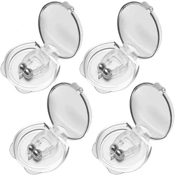 Pince nez magnétique Anti ronflement en Silicone, pince nez, plateau de sommeil, aide au sommeil, protection contre l'apnée, dispositif de nuit avec étui pour arrêter de dormir 