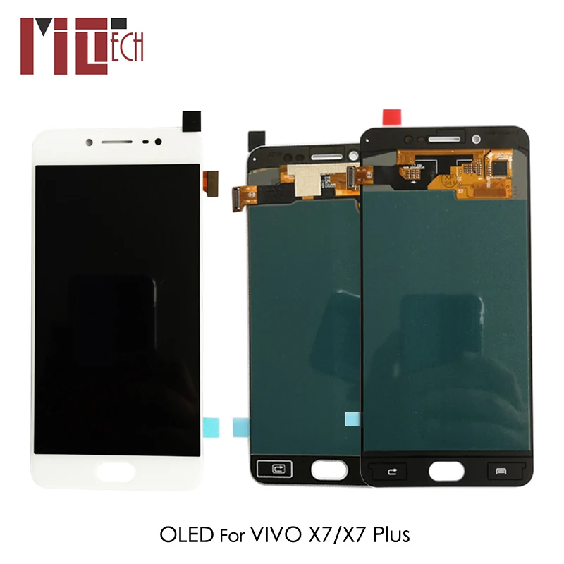 

AMOLED LCD For VIVO X7 LCD Display OLED Touch Screen Digitizer LCD For VIVO X7 Plus Assembly Replacement 5.2 inch White No Frame