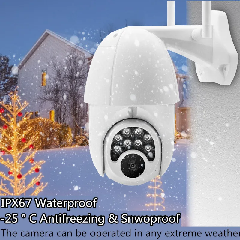6x Zooom HD 1080P WIFI IP Camera 8 LED Outdoor Security Surveillance Camera Full-Color / Night Vision / IP66 Waterproof / PTZ