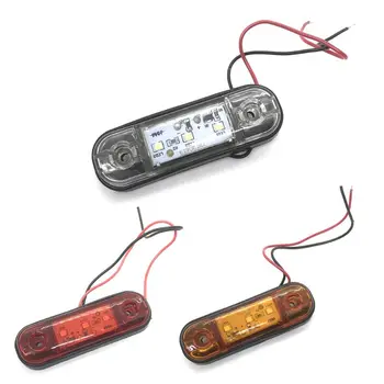 

2 Pcs Super Bright 3 LED Electroplated Side Light 10-30V Lamp Car Truck Trailer Multi-color Optional Light Multifunction