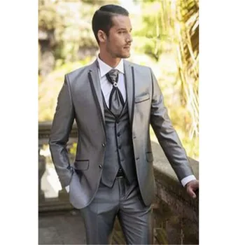 

New Classic Men’s Suit Smolking Noivo Terno Slim Fit Easculino Evening Suits For Men Groomsmen Wedding Tuxedos Evening Party Wea