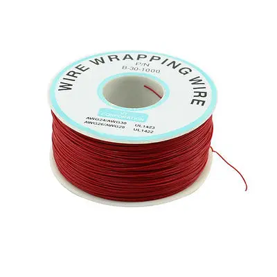 

200M 30AWG Tin Plated Copper Wire Insulation Test Wrapping Cable Roll Red