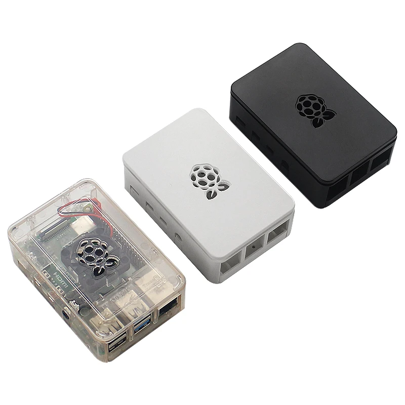 Raspberry Pi 4 Чехол Пластиковый черный ящик белый прозрачный корпус совместимый вентилятор охлаждения для Raspberry Pi 4 Модель B