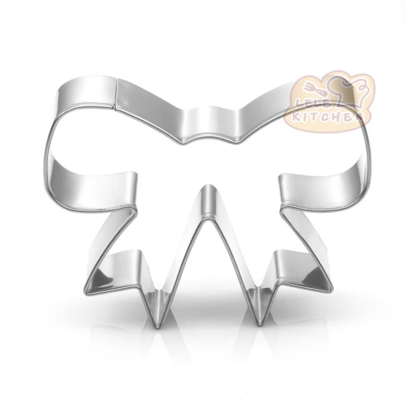 1pcs Bakeware Bowknot Stainless Steel Cookie Cutter Moldes Metal Biscuit Mould Fondant Cake Decor Tools Pastry Shop - 3