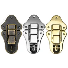 2 Pcs Buckle Antique Iron Sheet Wooden Box Packaging Hardware Accessories With Lock Buckle Box Bolt Buckle Furniture Hardwares