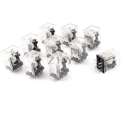 

HH52PL AC 380V Coil 8-Pin DPDT Red LED Indicator Light Power Relay 10 Pcs