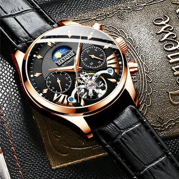 

haiqin Watch Men Top Brand Luxury Automatic mechanical watches Waterproof sport tourbillon male clock calendar jam tangan pria